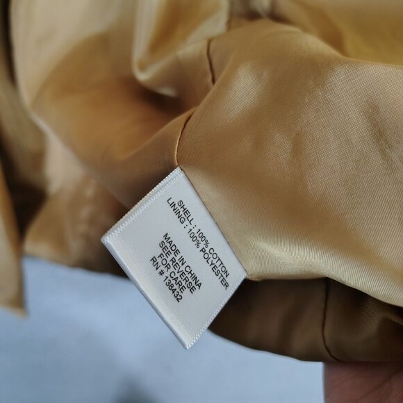 ModCloth Trench Coat Women's XL Tan Belted Waist Mid-Length Lightweight Retro - Picture 3 of 14